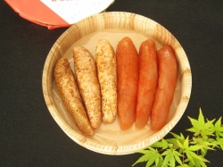 【限定商品】無着色辛子明太子　炙樽 550g (中辛・炙り)